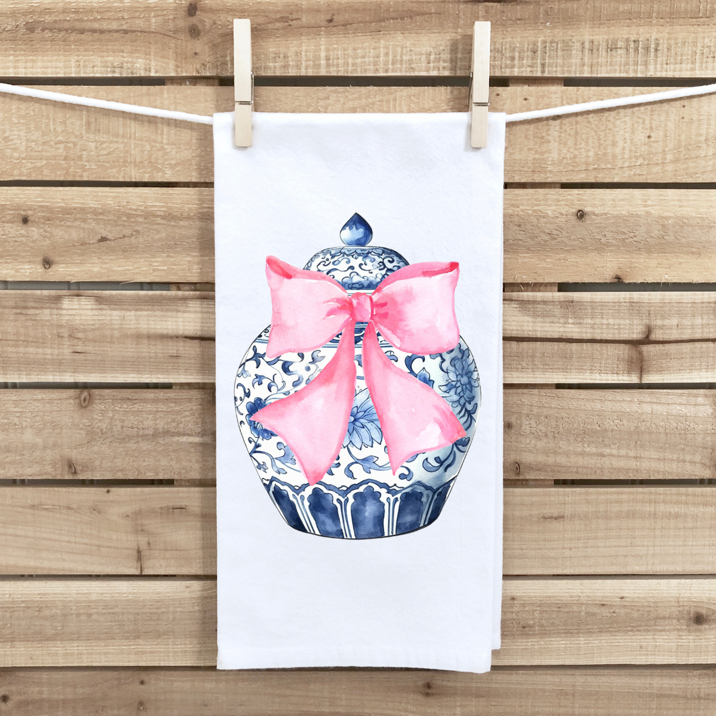 Chinoiserie Jar Tea Towel